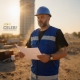 MAVİ MÜHENDİS İKAZ YELEĞİ HARMAN KUMAŞ